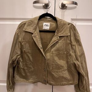 Zara Women's Utility Jacket in Olive
